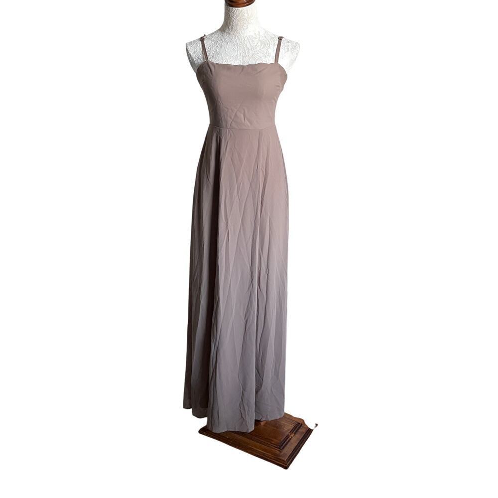 Show Me Your MuMu Lauren Tie Maxi Dress ~ Dune Chiffon Small coastal cowgirl - Picture 7 of 8
